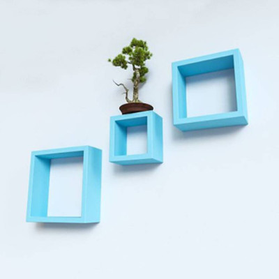 

Onlineshoppee Square Nesting MDF Wall Shelf(Number of Shelves - 3, Blue)