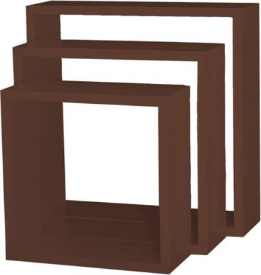 

Onlineshoppee Square Nesting MDF Wall Shelf(Number of Shelves - 3, Brown)