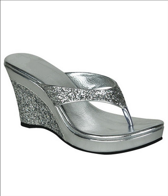 

Shoe Cloud Women Silver Wedges