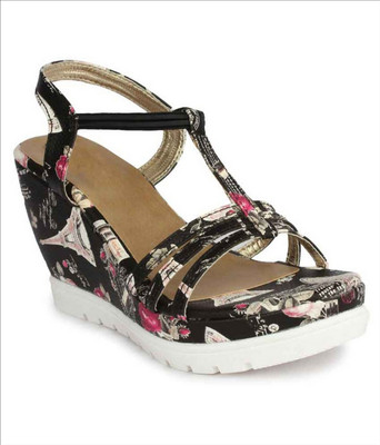 

Shoe Cloud Women Black Wedges