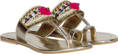 

misto Women Gold Flats