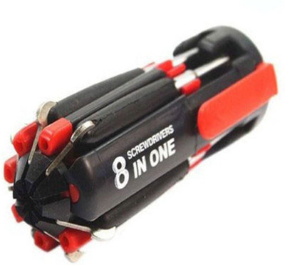 

Bruzone Premium Quality 8 in 1 B11 Standard Screwdriver Set(Pack of 1), Red;black