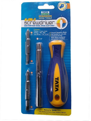 

Tata Agrico SDK001 Standard Screwdriver Set(Pack of 4), Yellow