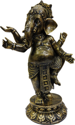 

FABZONE Antique Finish Lord Ganesha Statue Hindu Dev Ganpati and Siddhivinayak God Sculputer Handicraft Idol Diwali Decorative Spiritual Puja Vastu Showpiece Figurine - Religious Pooja Gift Item & Murti for Mandir / Temple / Home / Office Decorative Showp