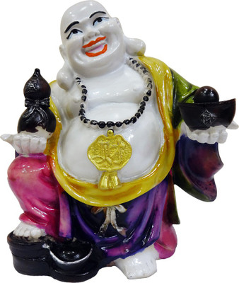 

FABZONE Lord Laughing Buddha Statue God Good Luck Charm Sculputer Handicraft Idol Diwali Decorative Spiritual Puja Vastu Showpiece Figurine - Religious Pooja Gift Item & Murti for Mandir / Temple / Home / Office Decorative Showpiece - 25 cm(Polyresin, Mul