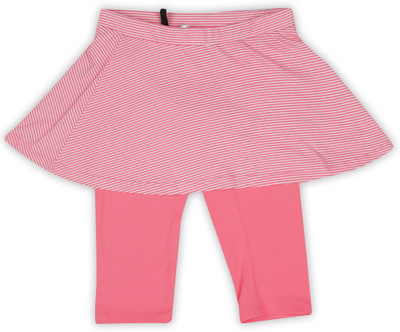 

United Colors of Benetton Striped Girls Skorts White, Pink Skirt, 1aj
