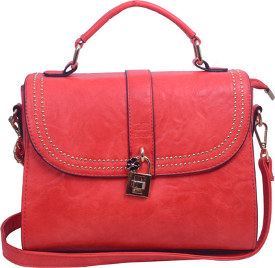 ESBEDA Women Casual Red Leatherette Sling Bag