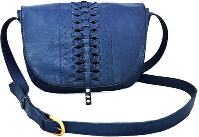 

Sophia Visconti Girls Casual Blue Genuine Leather Sling Bag