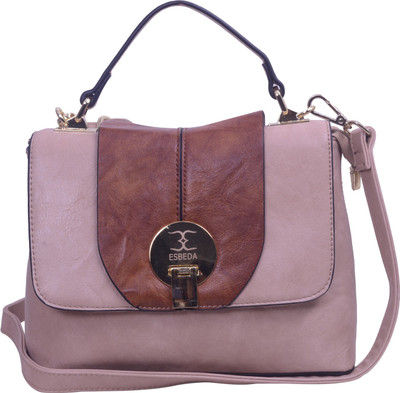 ESBEDA Women Casual Beige Leatherette Sling Bag