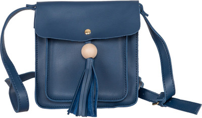 

peaubella Women Casual Blue Leatherette Sling Bag