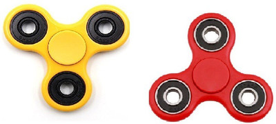 

VIVAAN Special Fidget Spinner Finger Toy, Relieves Stress, anxiety, ADD, ADHD, spins quiet & smooth, portable(Yellow, Red)
