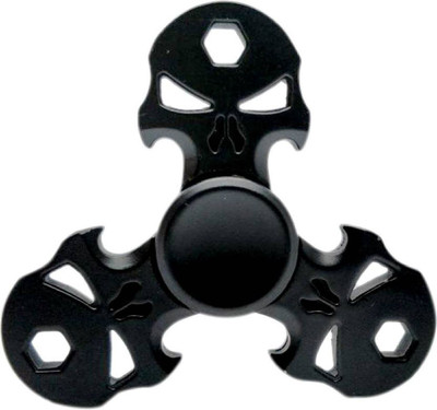 

Akrobo High Speed 3 Skull Jet Black Metal Fidget Spinner(Black)