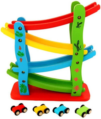 

Curtis Toys Wooden Stack Race Rack Speeding Toy(Multicolor)