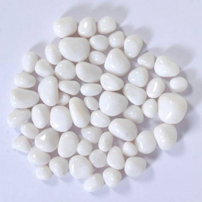 

pebbles PP01 Polished Asymmetrical Quartz Pebbles(White 1 kg)