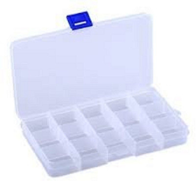 

Aeoss Plastic Adjustable Jewelry Organizer Box Storage Container Case with Removable Storage Box(White)