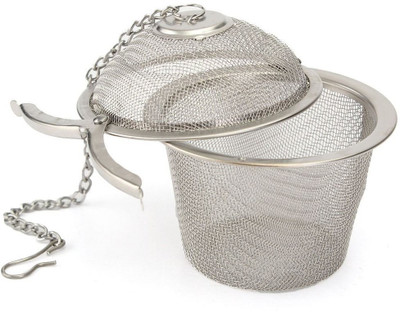 

Skywalk Stainless Steel Green Tea Infuser Cooking Ball Herb Infuser with Chain Big Diameter 4-6 cm Tea Strainer(Pack of 1)