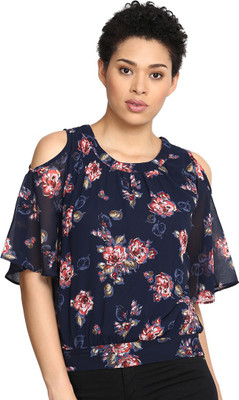 HARPA Casual Cape Sleeve Printed Women Multicolor Top