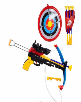 

ToysBuggy New Crossbow Real Shooting Arrows Gun Set with Target Pratice(Multicolor)