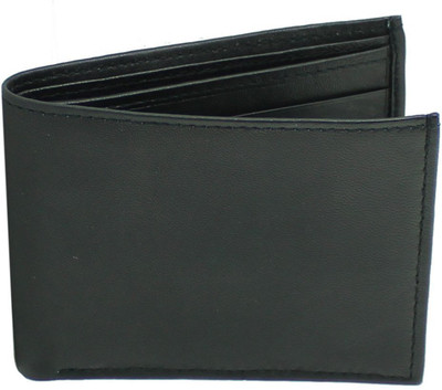 

PELLET Men Black Genuine Leather Wallet(9 Card Slots)