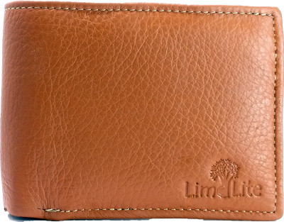 

Limelite Men Tan Genuine Leather Wallet(9 Card Slots)