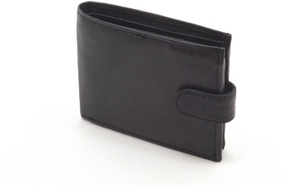 

PELLET Men Black Genuine Leather Wallet(7 Card Slots)