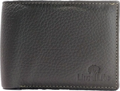 

Limelite Men Grey Genuine Leather Wallet(9 Card Slots)