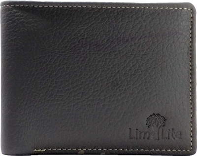 

Limelite Men Grey Genuine Leather Wallet(9 Card Slots)