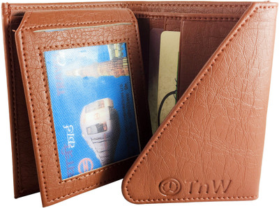 

TnW Men Tan Artificial Leather Wallet(7 Card Slots), Brown