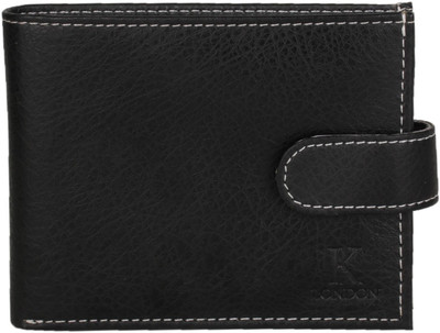 

K London Men Casual, Formal Black Artificial Leather, Fabric Wallet(6 Card Slots)