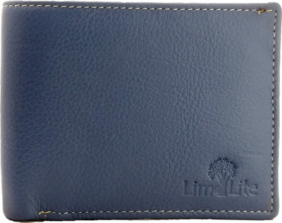 

Limelite Men Blue Genuine Leather Wallet(9 Card Slots)