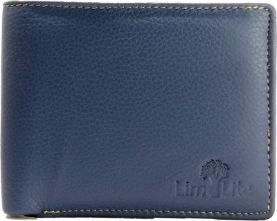 

Limelite Men Blue Genuine Leather Wallet(9 Card Slots)