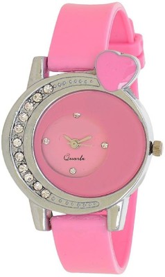 Gopal Retail Pink Heart Dimond Love Analog Watch  - For Girls   Watches  (Gopal Retail)