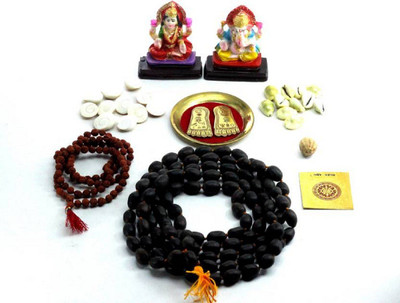 

SHIVOHAM Ganesh Laxmi Puja set Polyresin Yantra(Pack of 1)