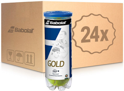 

Babolat Gold (Pack of 24 pet boxes of 3 balls each) Tennis Ball(Pack of 24, Yellow)