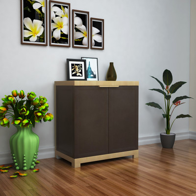 Nilkamal Freedom Mini Small (FMS) Plastic Free Standing Cabinet(Finish Color - Weathered Brown & Biscuit)