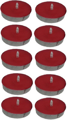 

Decore Craft Smokeless Tealight Candles Pack Of 40 Candle Red Candle Candle(Red, Pack of 10)