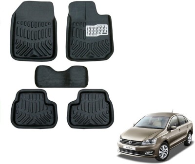 MOCKHE Plastic 3D Mat For  Volkswagen Vento(Black)