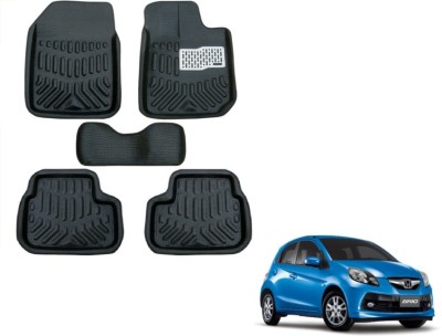 MOCKHE Plastic 3D Mat For  Honda Brio(Black)