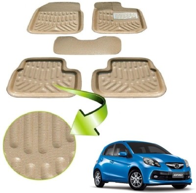 MOCKHE Plastic 3D Mat For  Honda Brio(Beige)