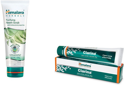 

Himalaya Clarina Anti Acne Cream, Purifying Neem Scrub(Set of 2)