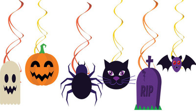 

PARTY PROPZ Multicolor SWIRL HANGING PACK OF 6/ DECORATION/ SUPPLIES/ HALLOWEEN PARTY ACCESSORIES - 6 g