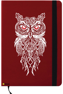 Hamee A6 Note Book(A6 Notebook Instant Notes Owl Art, Red)