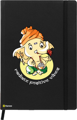 

Hamee A5 Notebook(A5 Notebook Designer Printed Leather Undated Planner, Black)