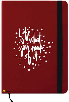 Hamee A6 Note Book(A6 Notebook Instant Notes Life is Made, Red)