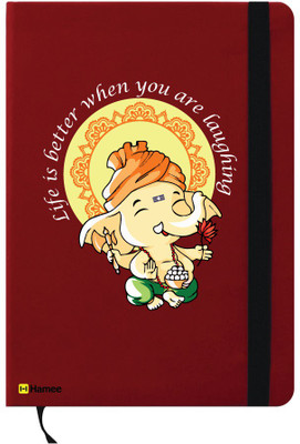 

Hamee A6 Note Book(A6 Notebook Instant Notes Ganesh Ji Laughing, Red)