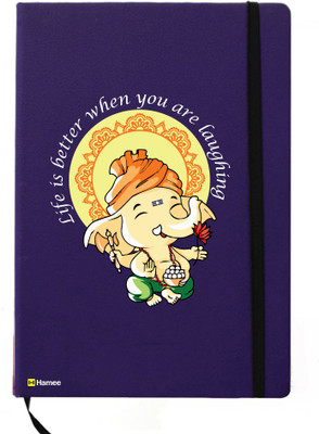 Hamee A5 Notebook(A5 Notebook Designer Printed Leather Undated Planner, Blue)