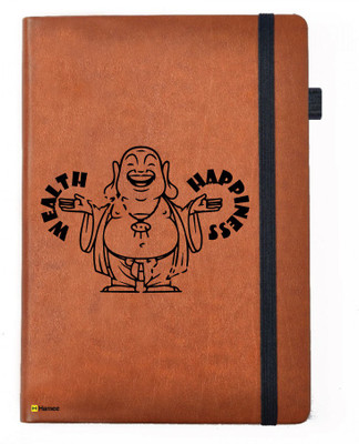 

Hamee A5 Notebook(A5 Notebook Designer Printed Leather Undated Planner, Brown)