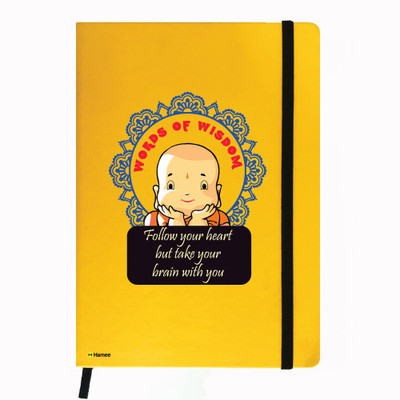 

Hamee A5 Notebook(A5 Notebook Designer Printed Leather Undated Planner, Yellow)