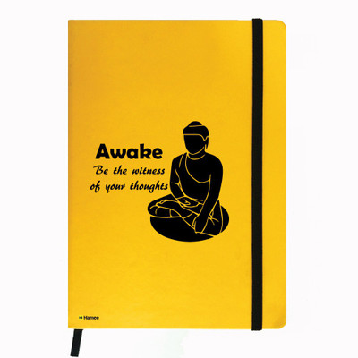 

Hamee A5 Notebook(A5 Notebook Designer Printed Leather Undated Planner, Yellow)