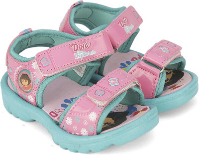 

Dora Girls Velcro Sports Sandals(Pink, Pink/sea green